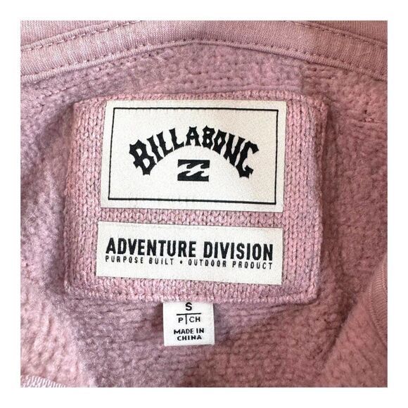 Billabong Adventure Roam Free Half-Zip Pullover Hoodie Sweatshirt Lily Pink S - Picture 4 of 6